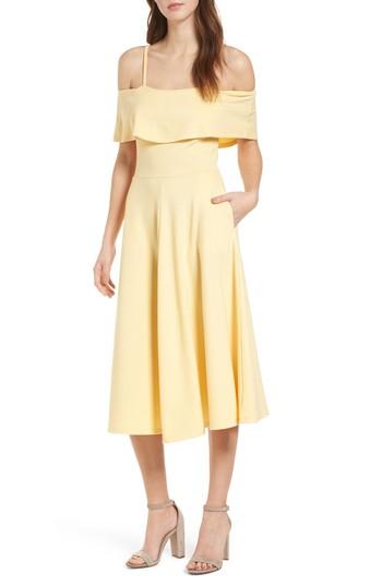 Women's Leith Cold Shoulder Midi Dress - Yellow
