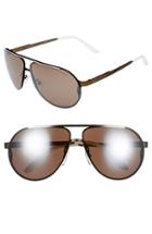 Men's Carrera Eyewear 65mm Aviator Sunglasses - Matte Brown/ Brown Silver