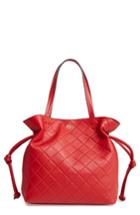 Tory Burch Georgia Slouchy Quilted Leather Tote - Red