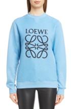 Women's Loewe Terry Bodice Logo Sweatshirt - Blue
