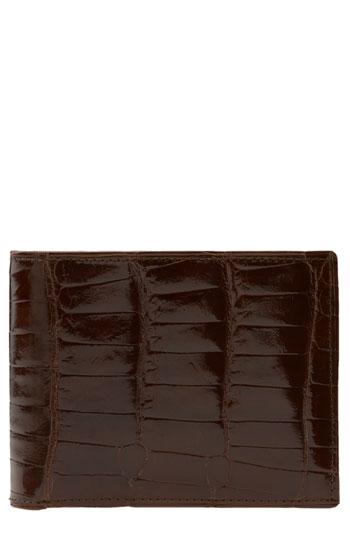 Men's Martin Dingman Genuine American Alligator Billfold - Metallic