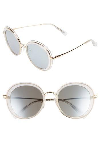 Women's Blanc & Eclare Portofino 54mm Polarized Sunglasses - Moon Gold/ Silver Mirror