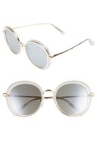Women's Blanc & Eclare Portofino 54mm Polarized Sunglasses - Moon Gold/ Silver Mirror