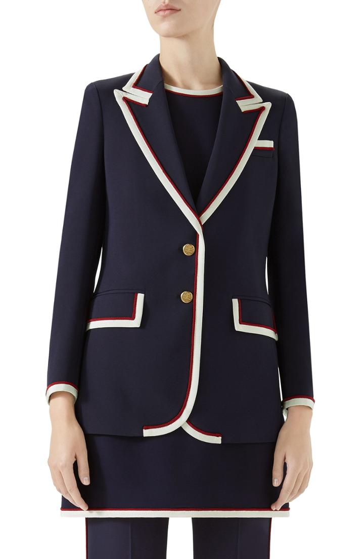 Women's J.crew Merino Sweater Blazer - Black