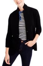 Women's J.crew Merino Sweater Blazer - Black