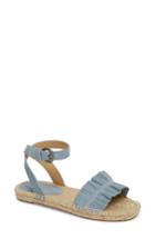 Women's Splendid Becca Ruffled Espadrille Sandal M - Blue