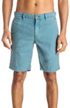 Men's Quiksilver Greenwood Cutty Linen Blend Shorts - Blue