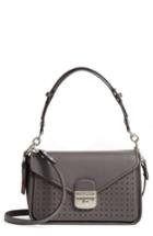 Longchamp Mademoiselle Calfskin Leather Crossbody Bag - Grey