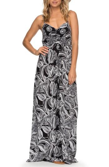 Women's Roxy Brilliant Stars Print Maxi Dress - Black