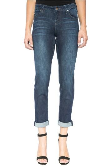 Petite Women's Liverpool Jeans Company Peyton Slim Stretch Crop Boyfriend Jeans P - Blue