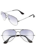 Men's Ray-ban Pilot 58mm Gradient Sunglasses - Light Blue