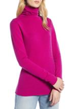 Women's Halogen Funnel Neck Cashmere Sweater - Pink