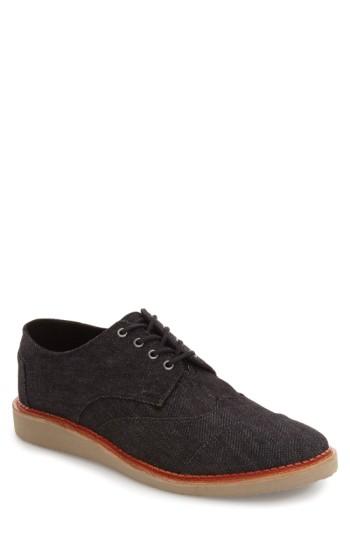 Men's Toms 'classic Brogue' Cotton Twill Derby M - Black