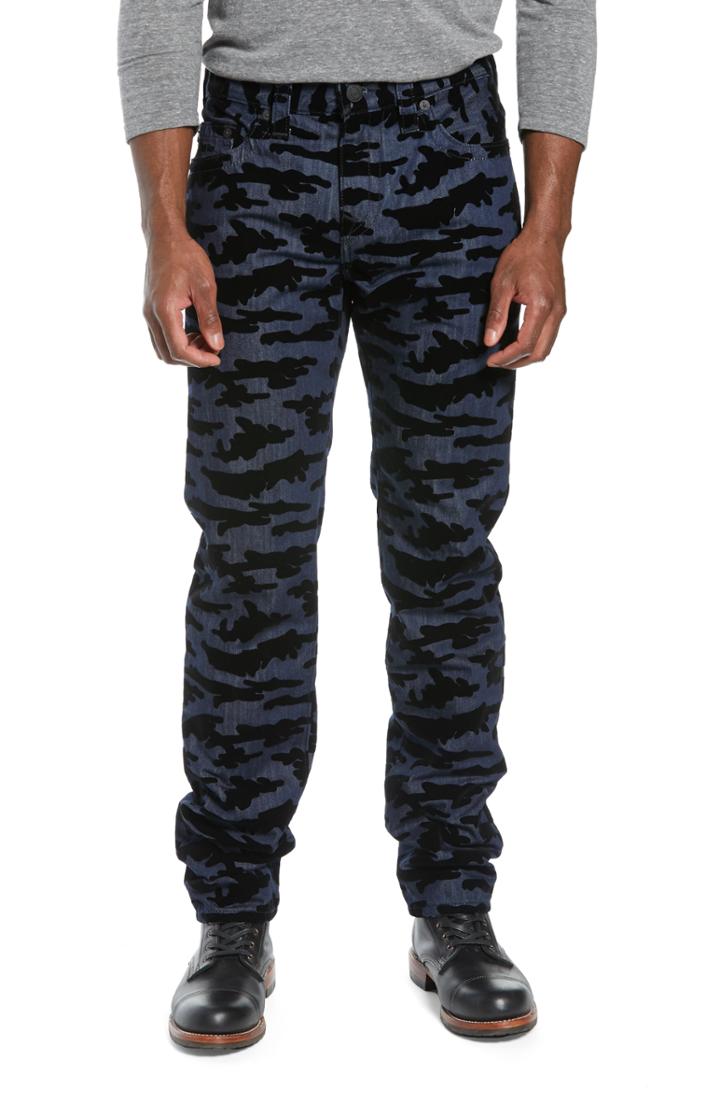 Men's True Religion Brand Jeans Rocco Camo Skinny Fit Jeans - Blue