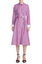 Women's Maje Renali Stripe Midi Shirtdress - Purple