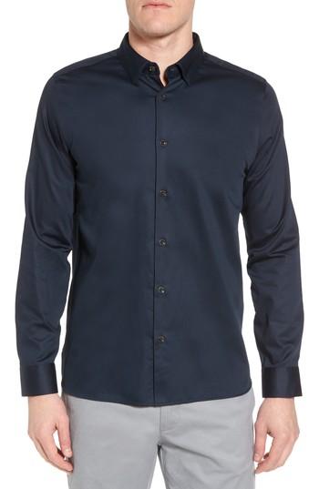 Men's Ted Baker London Bylly Trim Fit Sport Shirt (m) - Blue