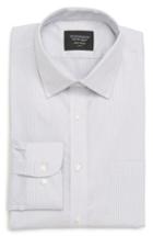 Men's Nordstrom Men's Shop Trim Fit Non-iron Stripe Dress Shirt .5 32/33 - Purple