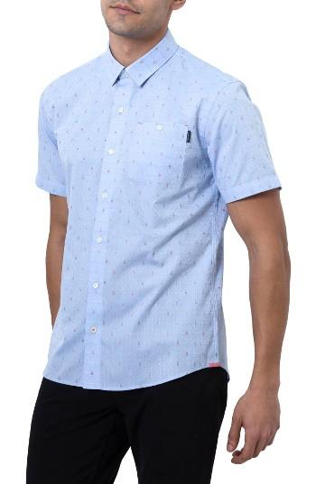 Men's 7 Diamonds Yield Jacquard Woven Shirt - Blue