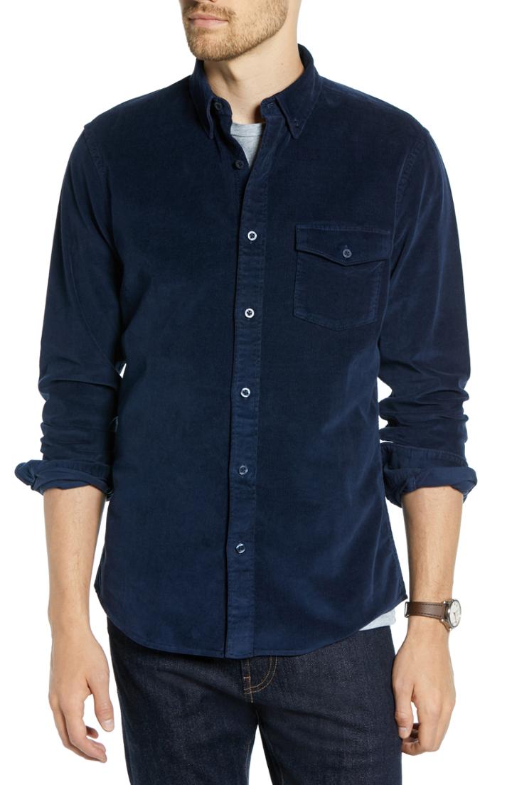 Men's 1901 Ivy Trim Fit Corduroy Sport Shirt