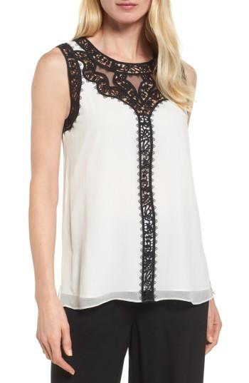 Women's Kobi Halperin Abagail Lace Trim Silk Blouse