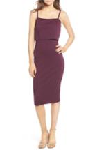 Women's Soprano Popover Midi Body-con Dress - Purple