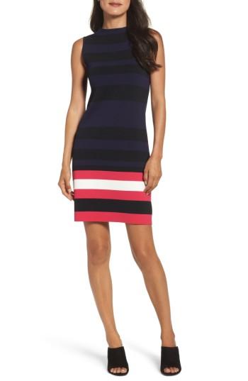 Women's Eliza J High Neck Sheath Dress - Blue