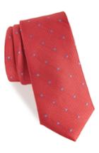 Men's 1901 Arnet Dot Skinny Silk Tie, Size - Red