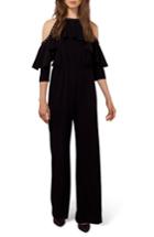Women's Eci Studded Cold Shoulder Jumpsuit - Black