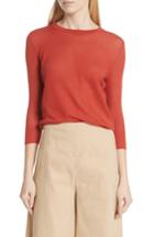 Women's Vince Textured Cotton Pullover Sweater - Red