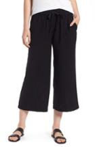 Women's Treasure & Bond Wide Leg Crop Pants, Size - Black