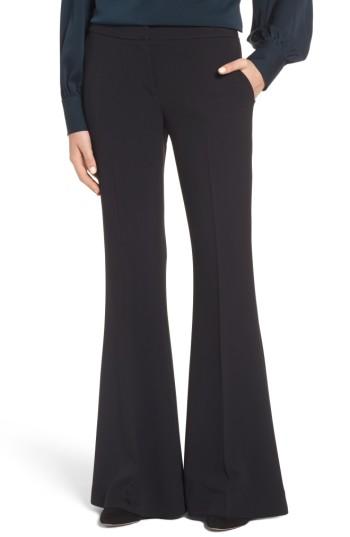 Women's Lewit Flared Crepe Pants - Black