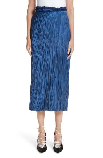 Women's Jason Wu Pleated Satin Skirt - Blue