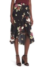 Women's Leith Wrap Front Midi Skirt - Black