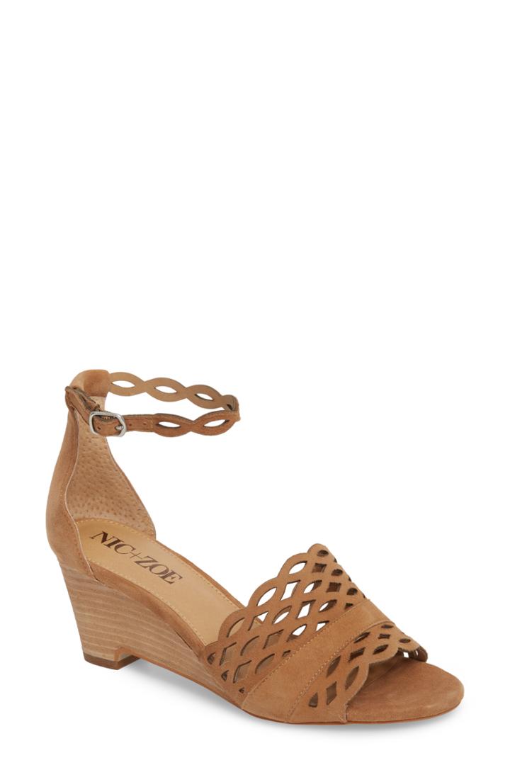 Women's Nic+zoe Flora Wedge Sandal .5 M - Brown