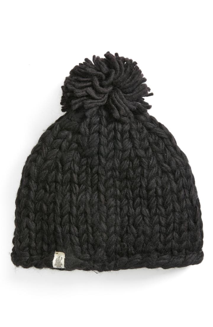 Women's Nirvanna Designs Chunky Knit Pompom Beanie -