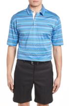 Men's Bobby Jones Isle Stripe Jacquard Polo - Blue