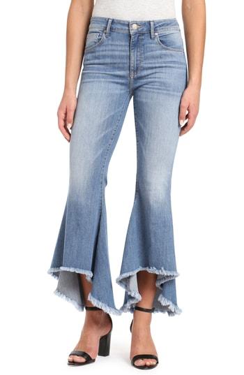 Women's Mavi Jeans Larissa High/low Flare Hem Jeans - Blue
