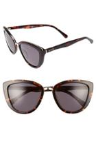 Women's Diff Rose 56mm Cat Eye Sunglasses - Tortoise/ Grey