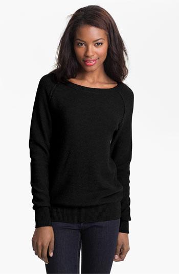 Caslon Bateau Neck Sweater Black Medium
