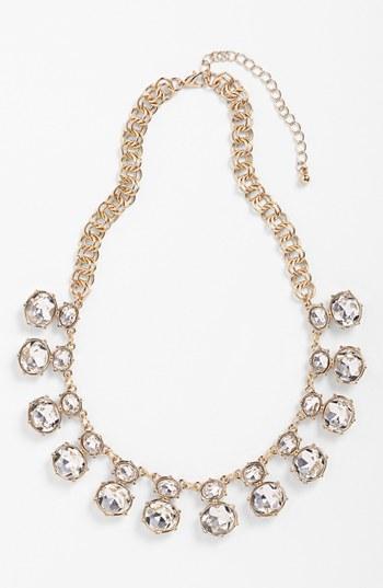 Bp. Crystal Statement Necklace (juniors) Clear/