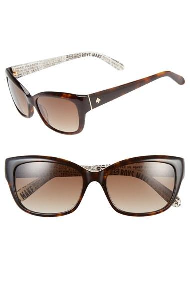 Women's Kate Spade 'johanna' 53mm Retro Sunglasses - Tortoise