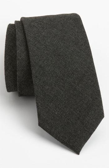 1901 Woven Tie Charcoal