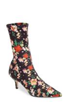 Women's Steve Madden Ramone Floral Sock Bootie M - Black