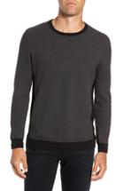 Men's Vince Camuto Space Dye Slim Fit Sweater, Size - Black