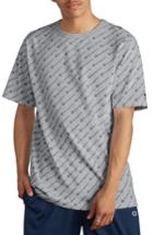 Men's Champion Script Stripe Print T-shirt - Grey