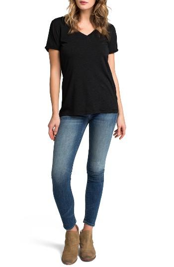 Women's Lamade Cotton V-neck Tee - Black