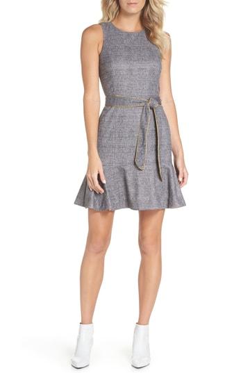 Women's Chelsea28 Sleeveless Plaid Dress - Black