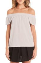 Women's Michael Stars Off The Shoulder Top, Size - Grey
