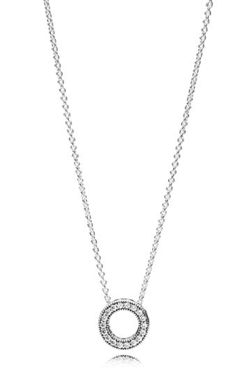 Women's Pandora Hearts Of Pandora Reversible Circle Pendant Necklace