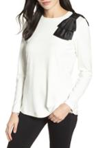 Women's Halogen Bow Shoulder Ponte Top - Ivory
